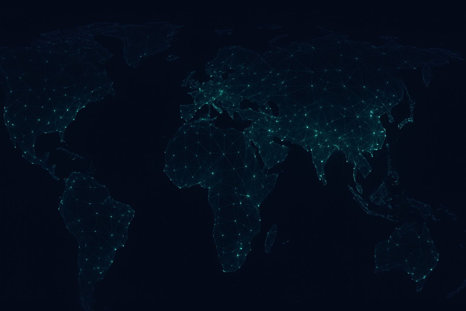 An abstract map of Corpshore's global delivery network