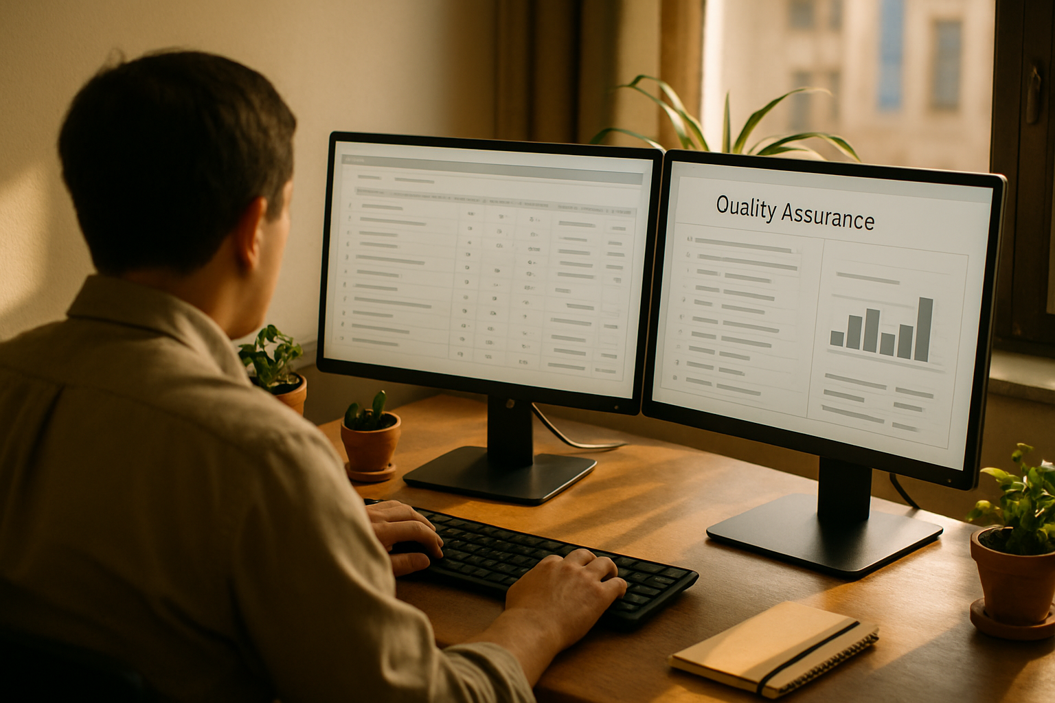 A quality-assurance reviewer working through a review queue